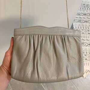 Vintage Ande Purse Gray with Gold Chain